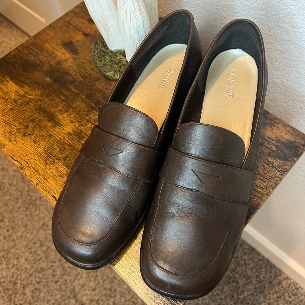 Connie Brown Leather‎ Sally Loafers Sz 10 Preppy Academia